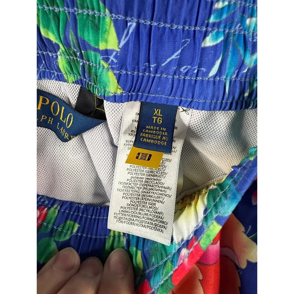 Polo Ralph Lauren Swim Trunks Mens XL Blue‎ Tropical Traveler 5.75